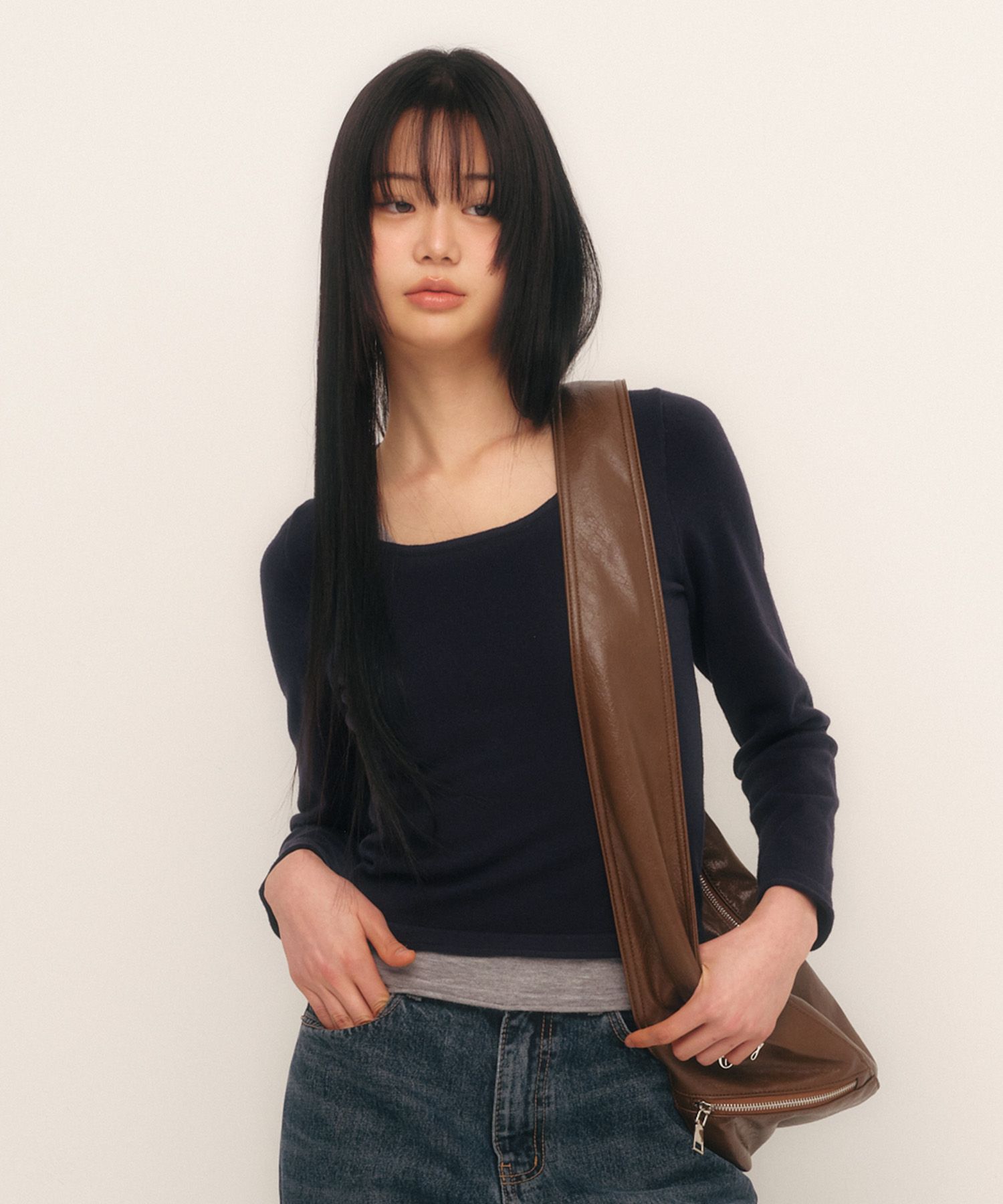 トップス UNOF TWO-TONE LAYERED KNIT TOP UNOF LAYERED KNIT TOPS 【公式通販】