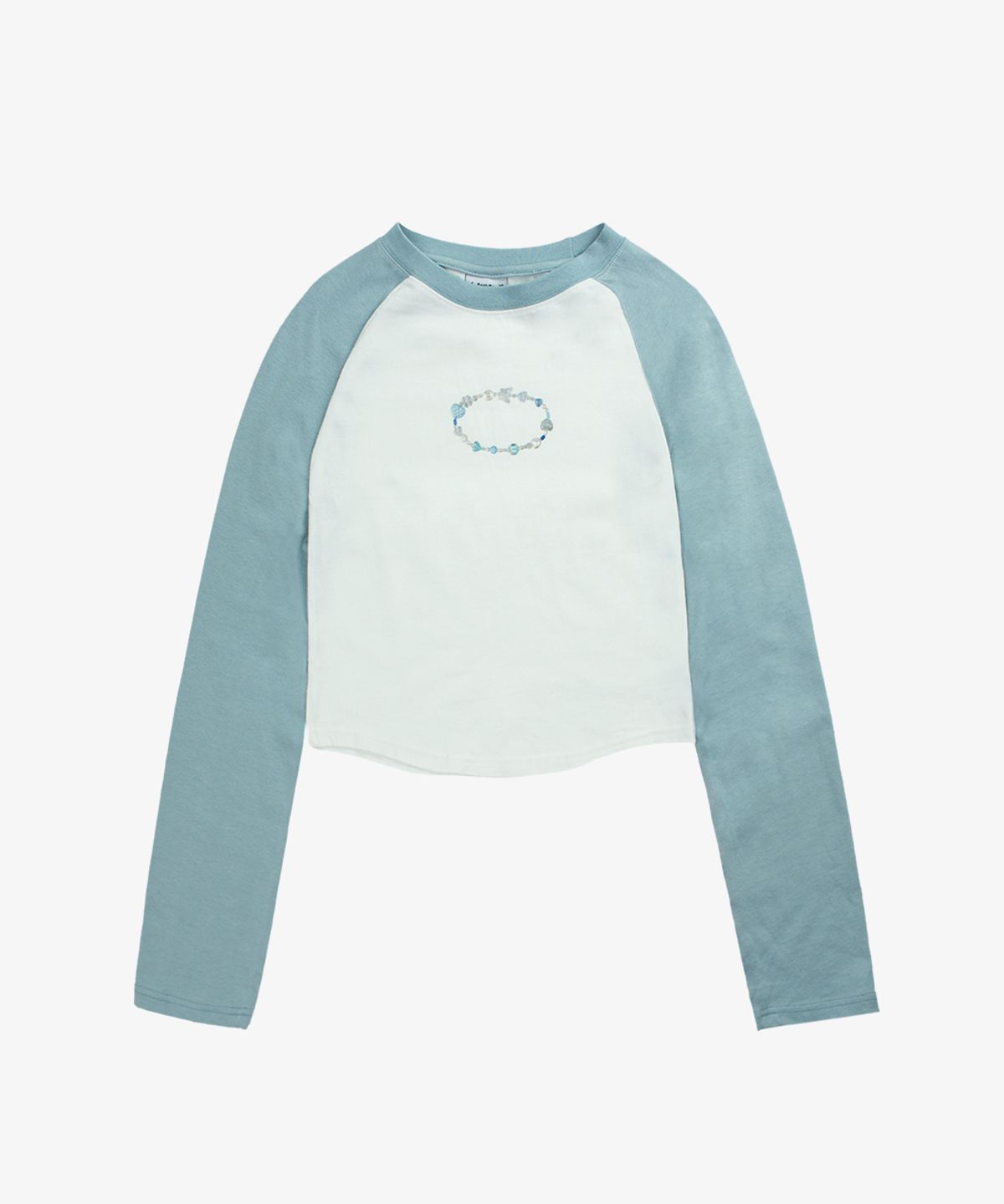 보나츠 팔레트(BONATSPALETTE) BP 비즈 래글런 크롭 롱 슬리브_2COLOR