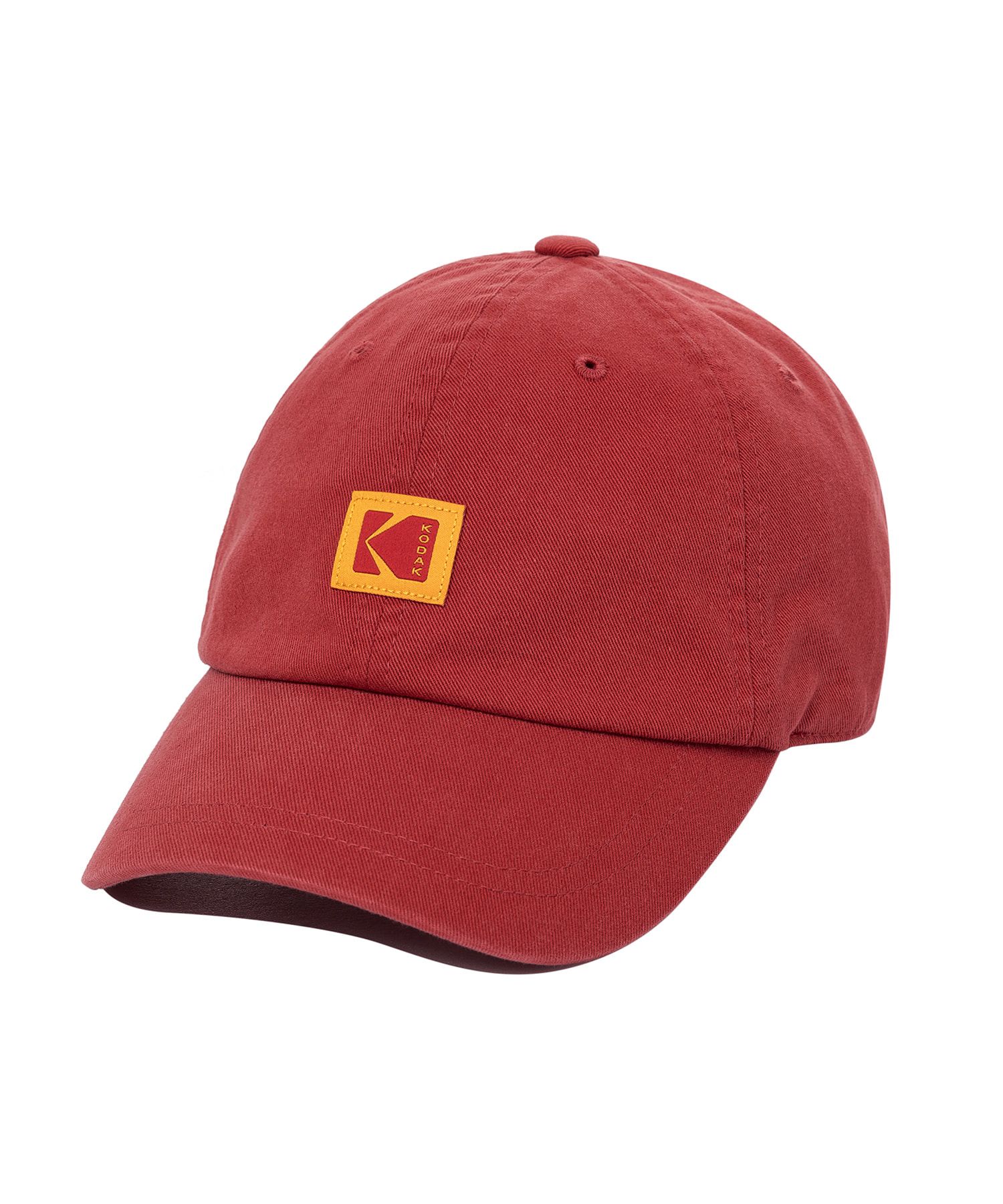 MUSINSA | KODAK Relaxed Fit Square Logo Ball Cap RED