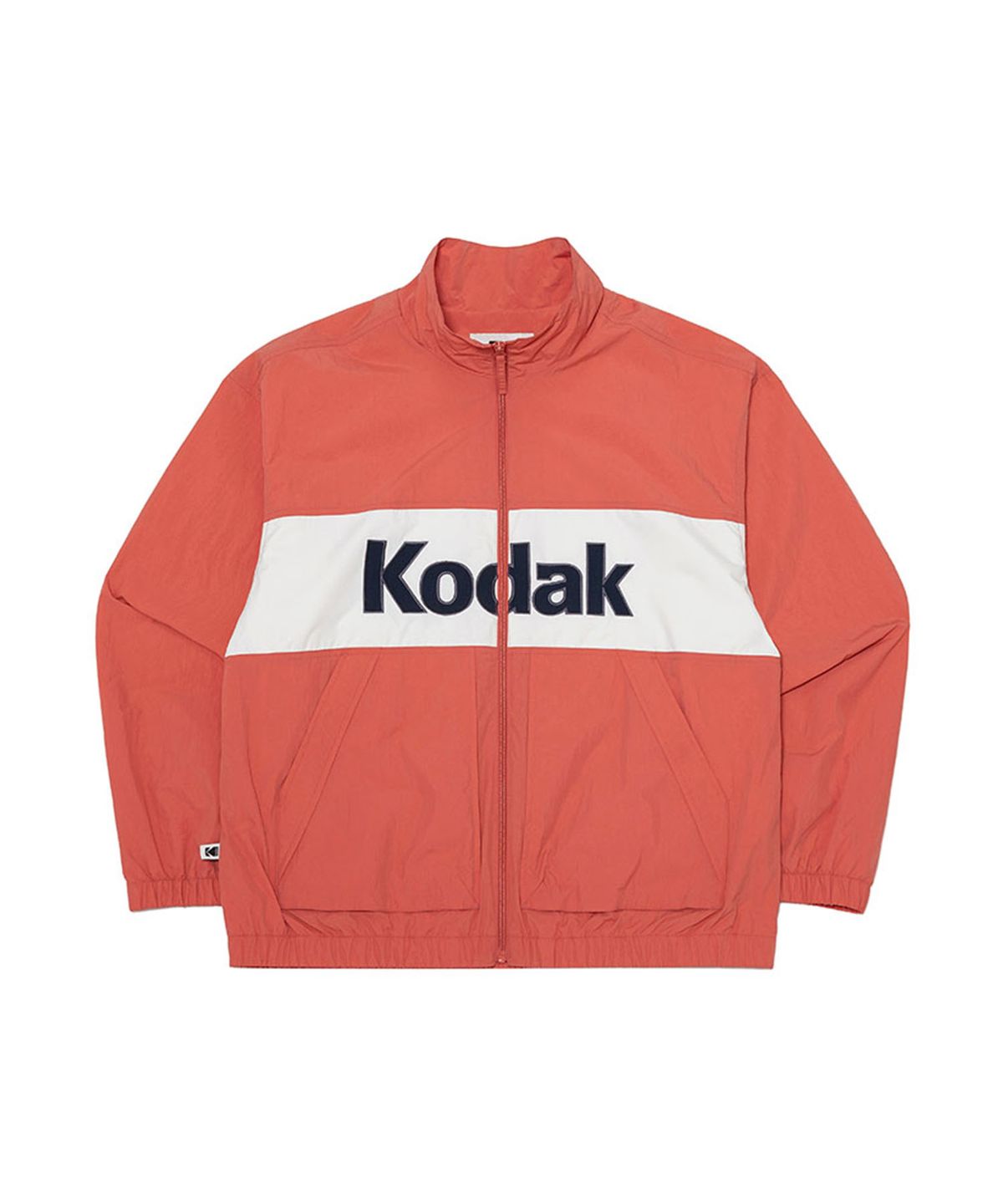 코닥(KODAK) 컬러블럭 우븐 빅로고 안감 자켓 ORANGE