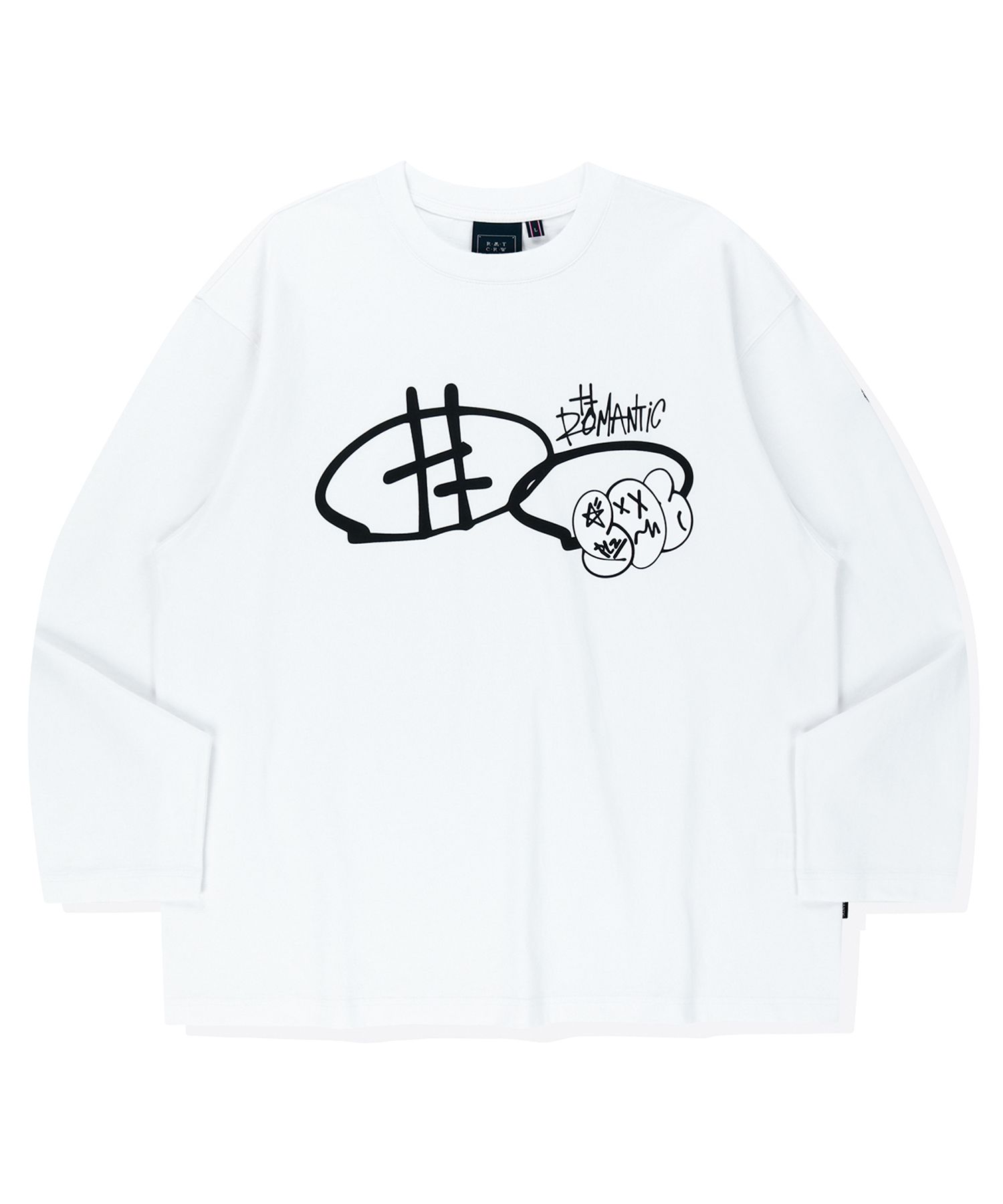 [ROMANTIC CROWN]★25SS★韓国人気★SCRIBBLE SHINING L/S ROMANTIC CROWN]☆25SS☆韓国人気☆SCRIBBLE SHINING L/S