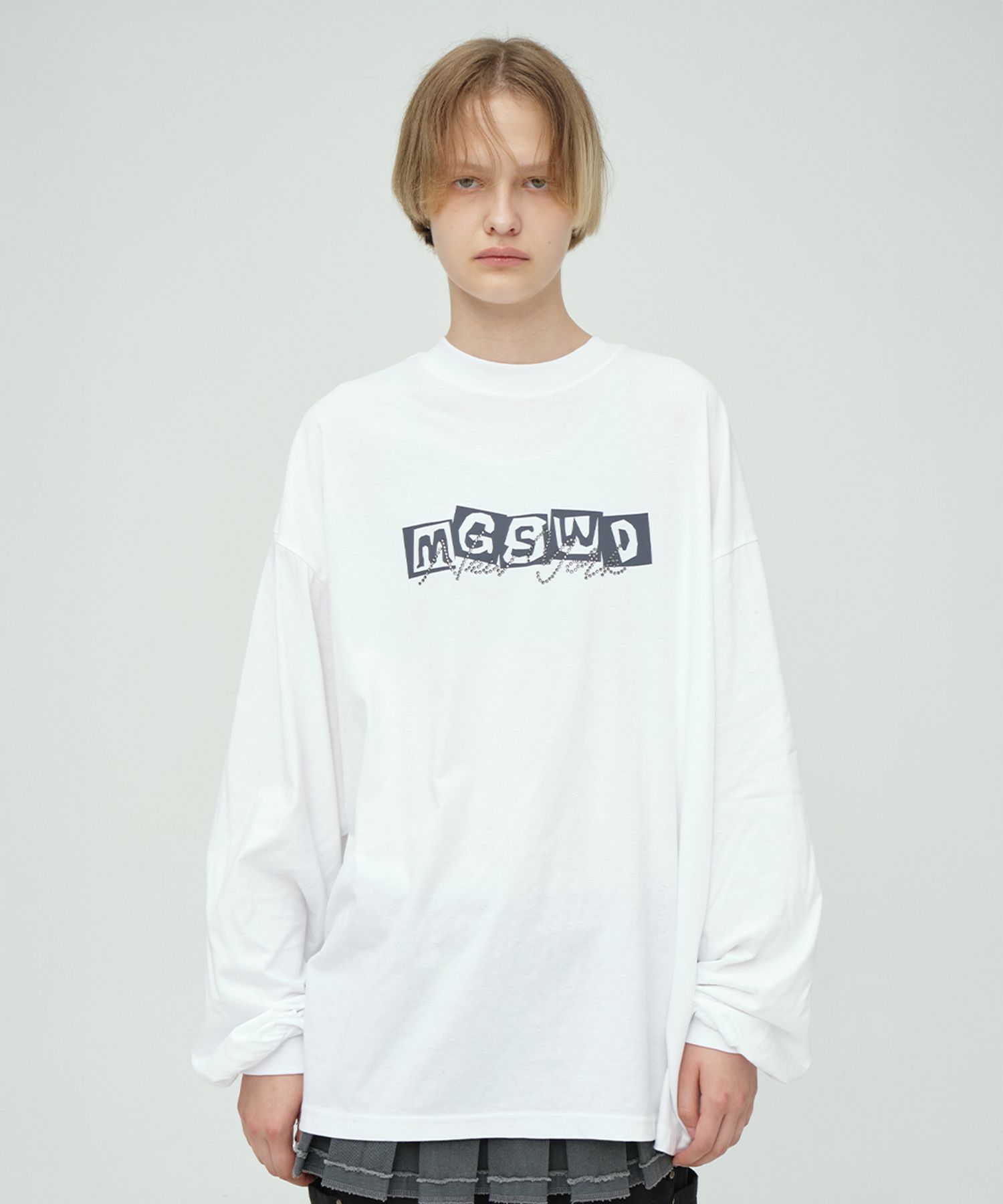 [Margesherwood ] / ☆ NEW YORK CRYSTAL-CUT LONG SLEEVE/black MUSINSA | MARGESHERWOOD NEW YORK CRYSTAL-CUT LONG SLEEVE_white