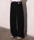 소프트 코듀로이 와이드 코튼 팬츠 블랙