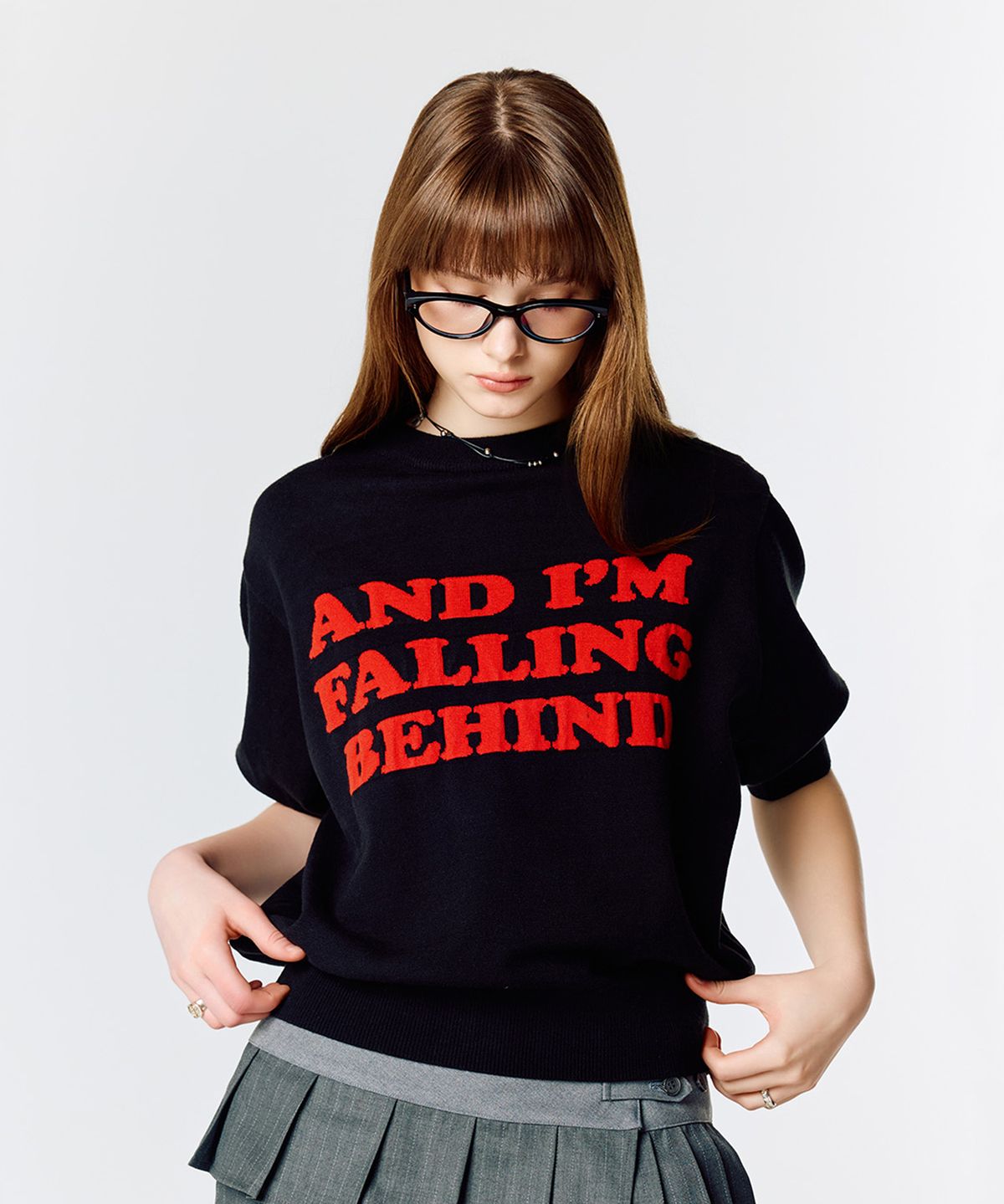 라티젠(LARTIGENT) L15 LETTERING KNIT(BLACK)