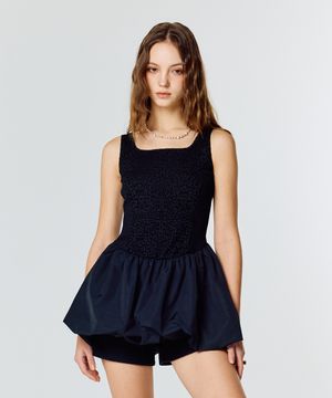 L15 BALLOON ONE-PIECE(BLACK)
