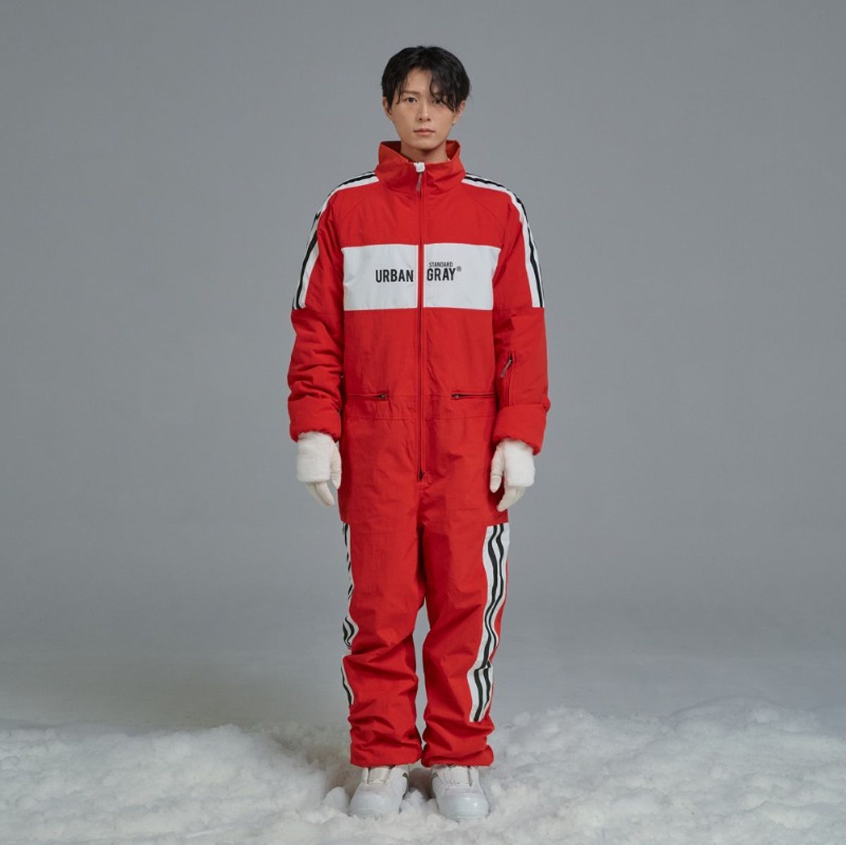 어반그레이(URBANGRAY) 보드복 커플 점프수트 ORANGE RED