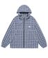 HOODED CHECK WIND BREAKER BLUE(CV2FSUB962A)