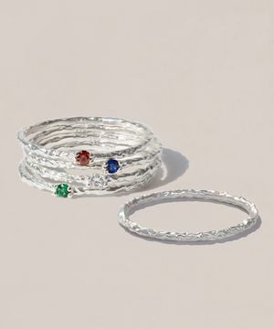 925실버 순은 레이어드 은 실반지 1+1