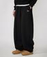 클래식 로고 사이드턱 와이드 스웨트 팬츠 [블랙]