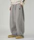 클래식 로고 사이드턱 와이드 스웨트 팬츠 [그레이]