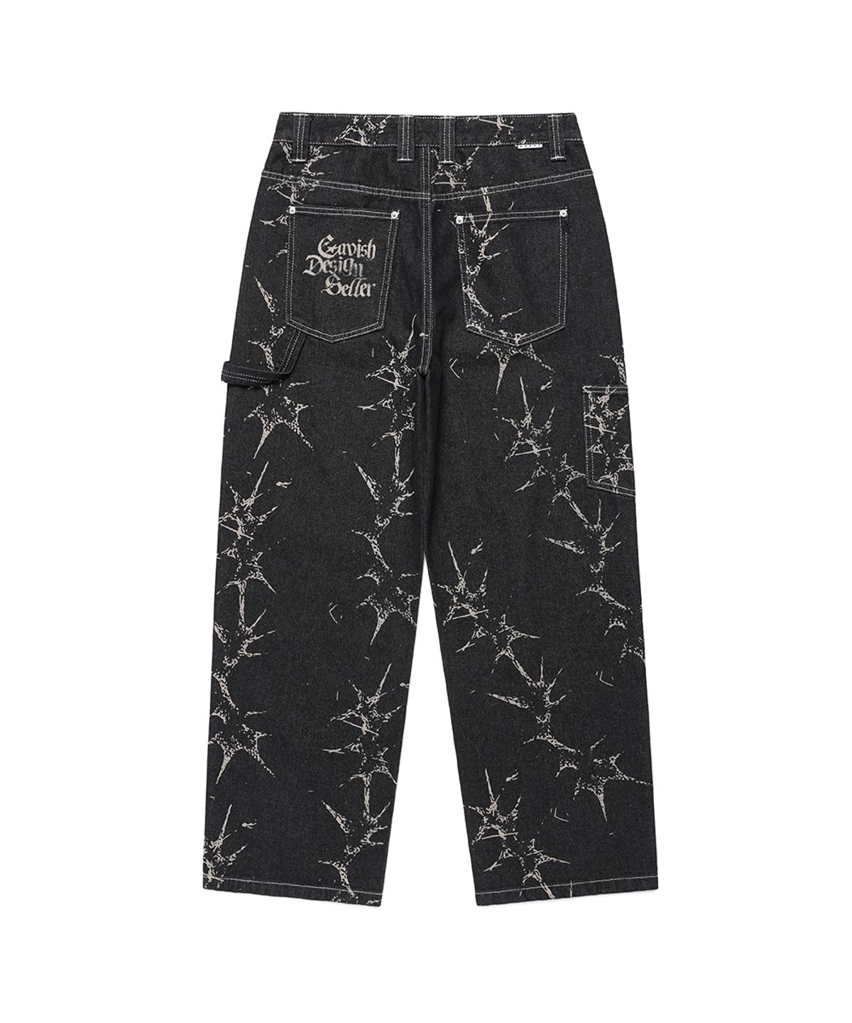 카비시(CAVISH) PRINTED CARPENTER DENIM PANTS BLACK(CV2FSUD110A)