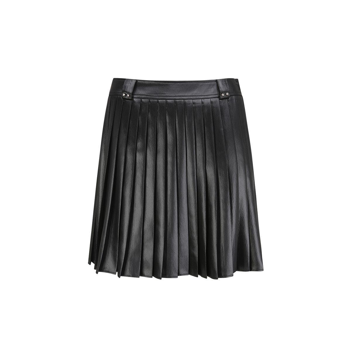 어뉴골프(ANEW GOLF) WOMEN SP LEATHER LIKE PLEATED SKIRT_BK