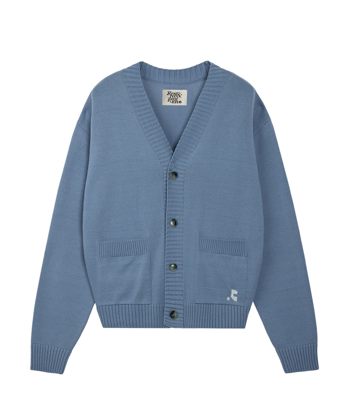 레스트앤레크레이션(REST&RECREATION) V-NECK KNIT CARDIGAN - SKY BLUE