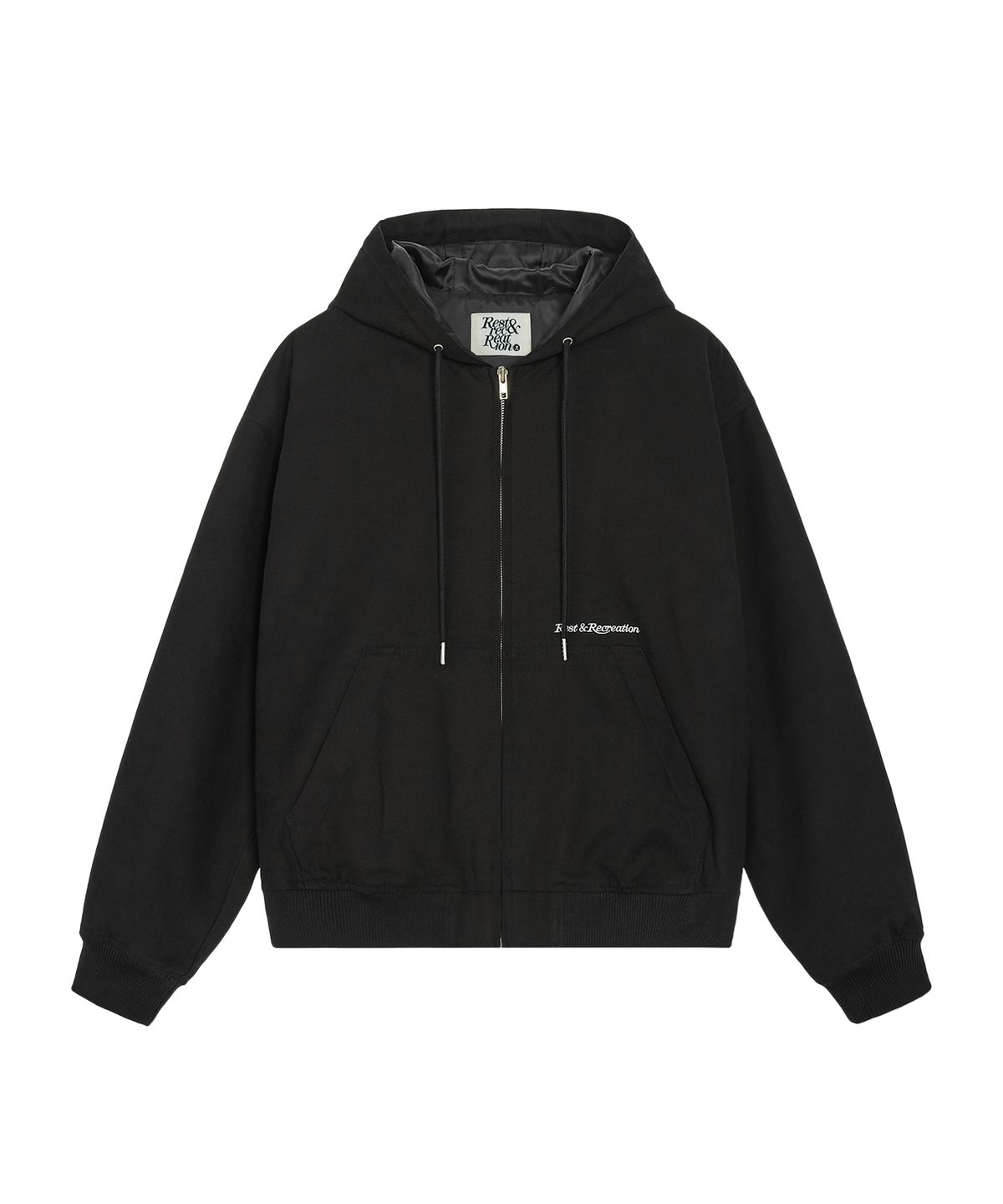레스트앤레크레이션(REST&RECREATION) COTTON HOOD JACKET - BLACK