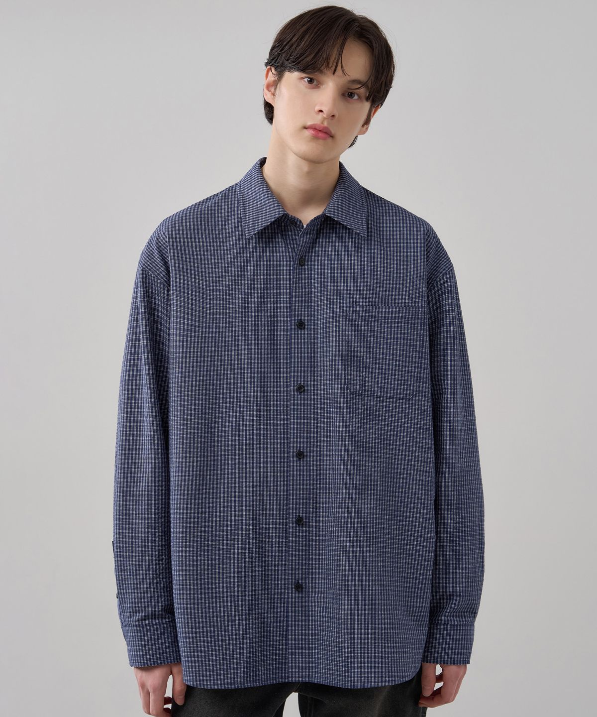 드로우핏(DRAW FIT) 카일로 체크 셔츠 [NAVY]