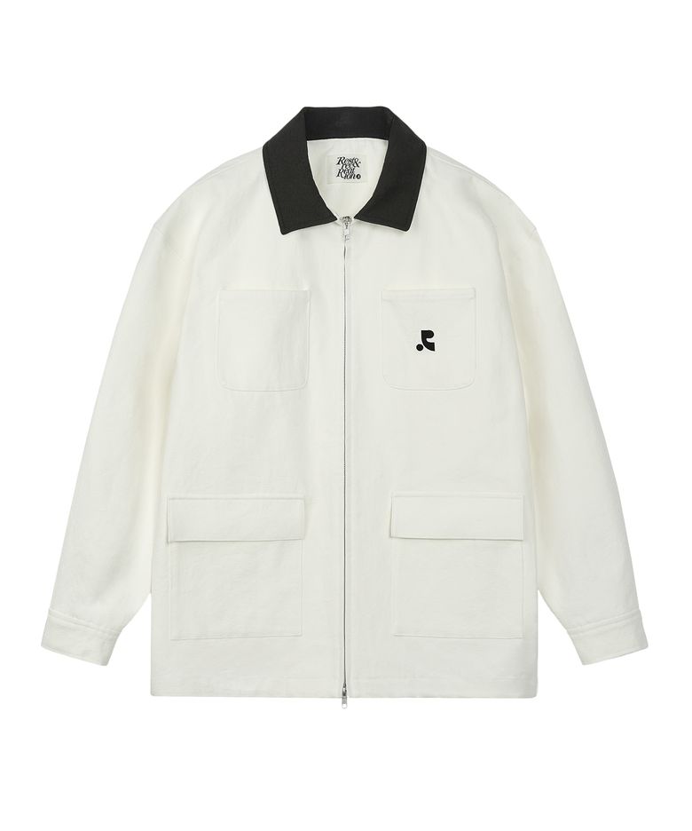 COTTON WORK JACKET - WHITE