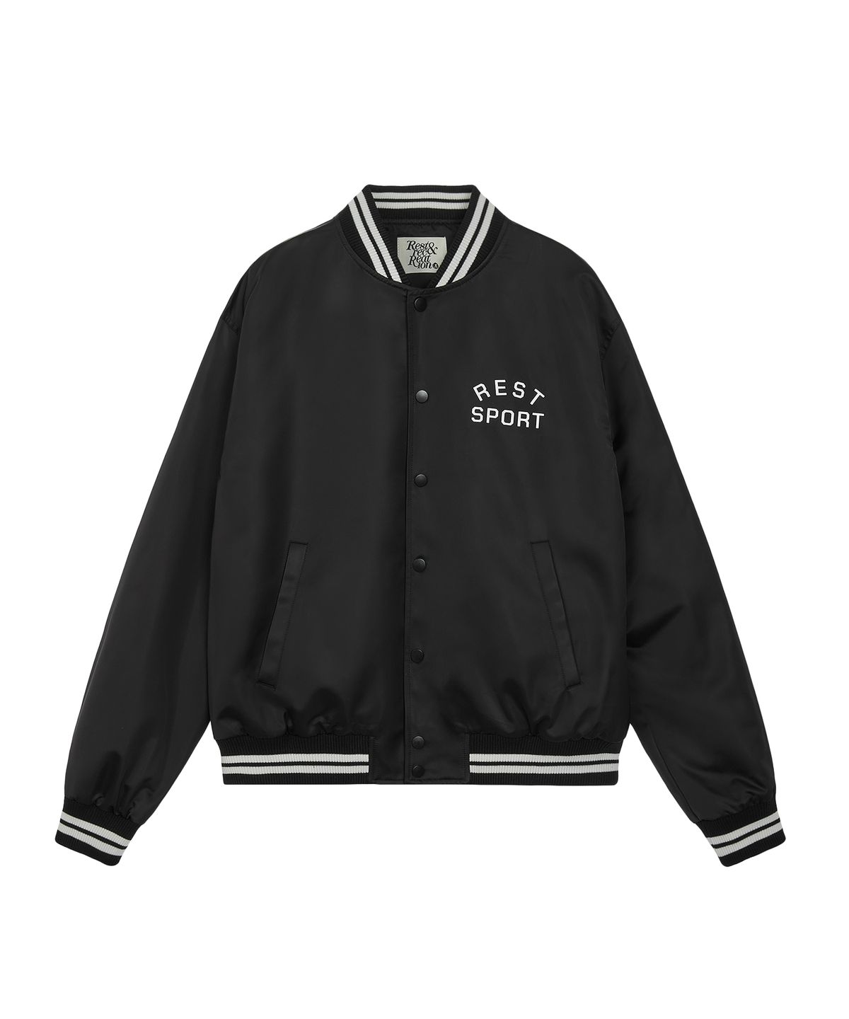 레스트앤레크레이션(REST&RECREATION) RS NYLON BOMBER JACKET - BLACK
