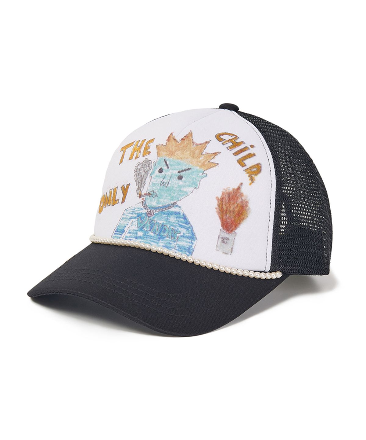 위캔더스(WKNDRS) CHILD TRUCKER CAP (BLACK)