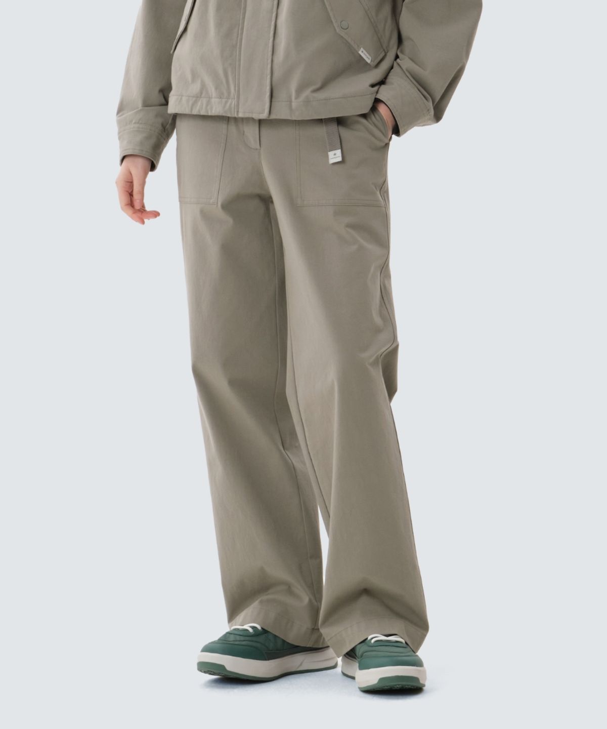 스노우피크 어패럴(SNOWPEAK APPAREL) 워크 여성 퍼티그 팬츠 (S25ZWDPT13) Khaki Gray