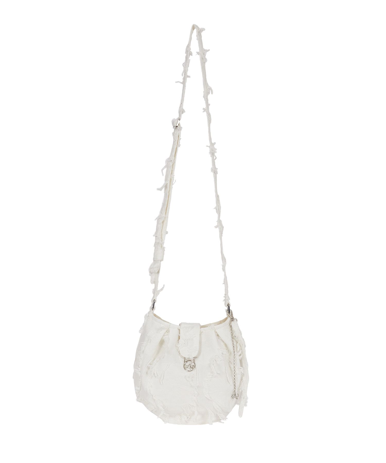 ◇ILLIGO◇ Feather Mini Crossbody Bag Beige MUSINSA | ILLIGO Feather Mini Crossbody Bag White
