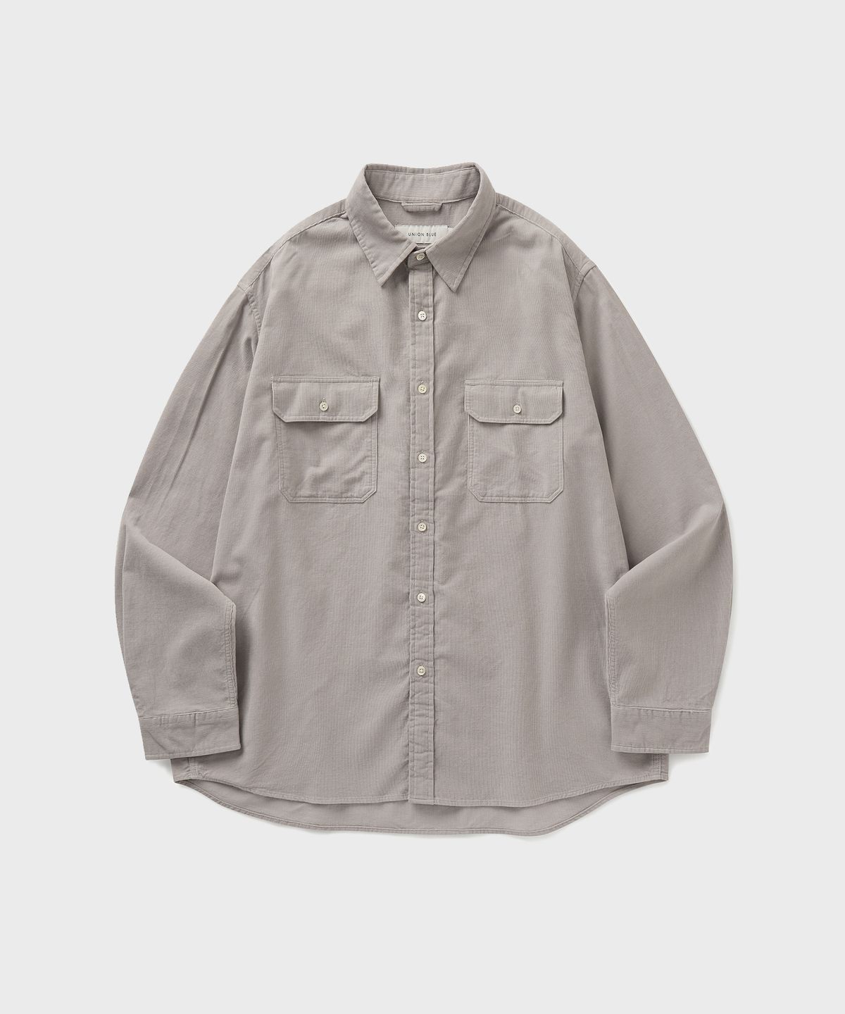 유니온블루(UNION BLUE) CORDUROY WORK SHIRT [DOVE]