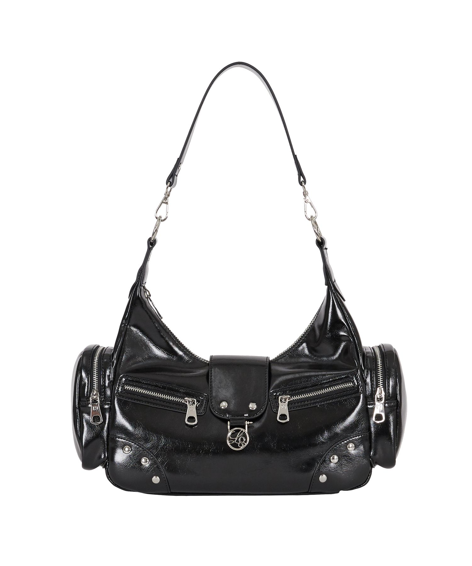 MUSINSA公式 | ILLIGO Ruby Stud Shoulder Bag Black