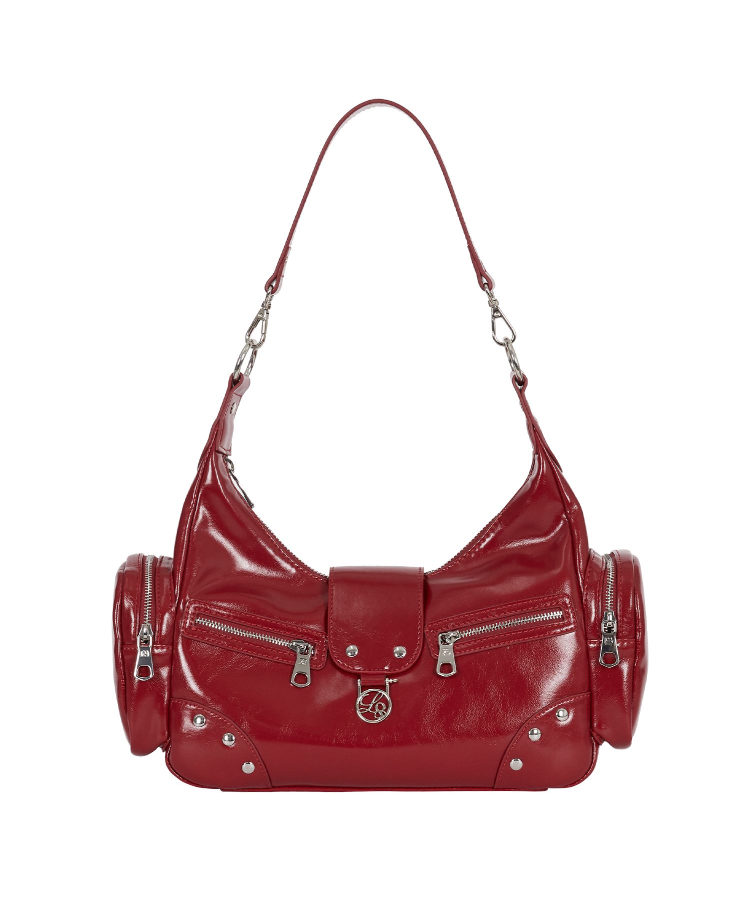 MUSINSA公式 | ILLIGO Ruby Stud Shoulder Bag Red