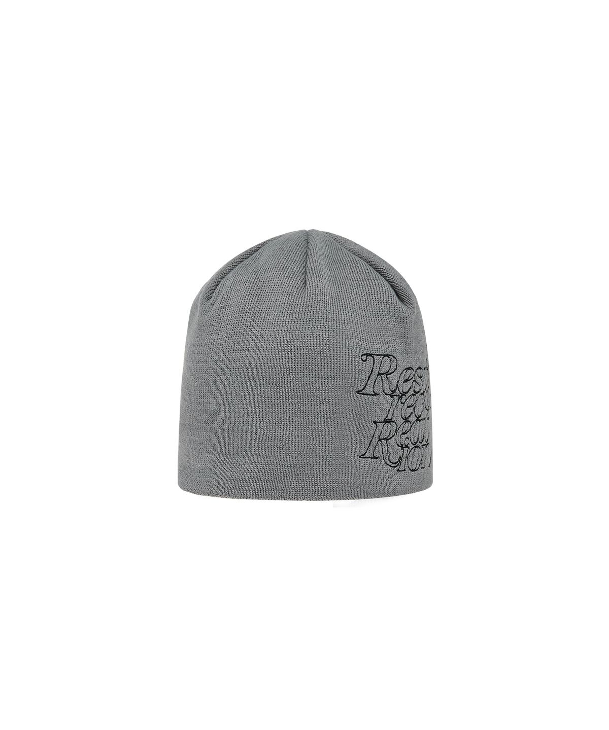레스트앤레크레이션(REST&RECREATION) STITCH LOGO BEANIE - CHARCOAL