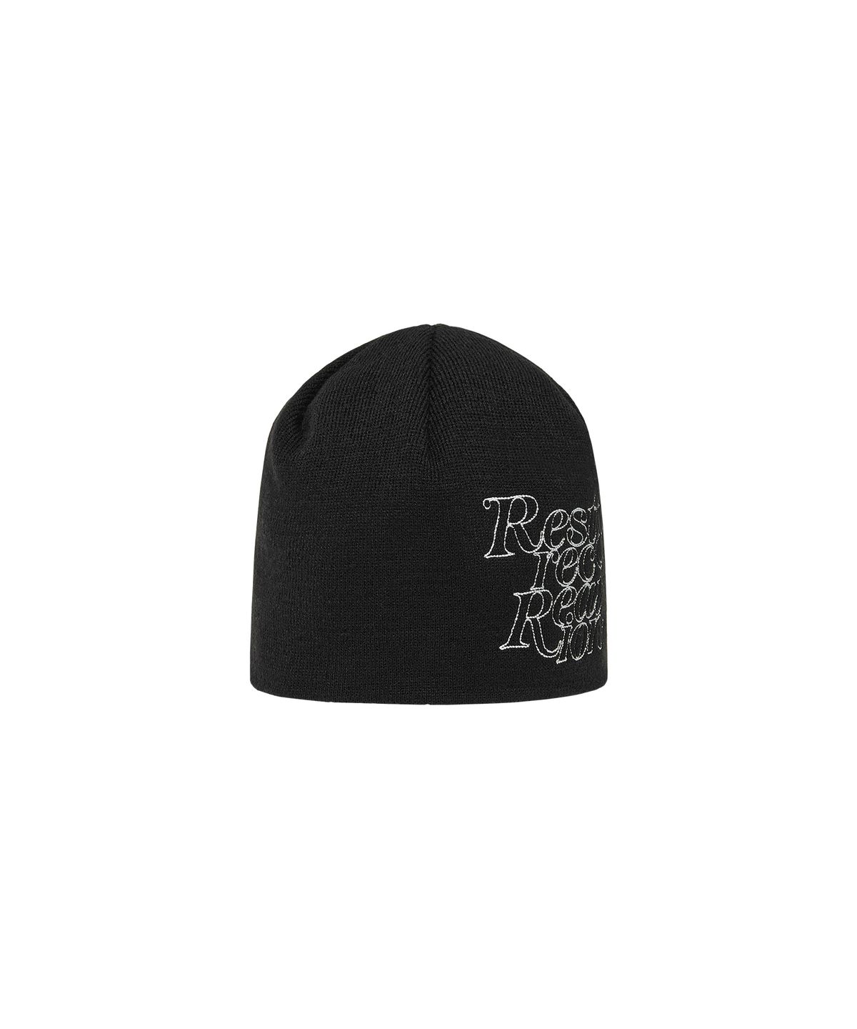 레스트앤레크레이션(REST&RECREATION) STITCH LOGO BEANIE - BLACK