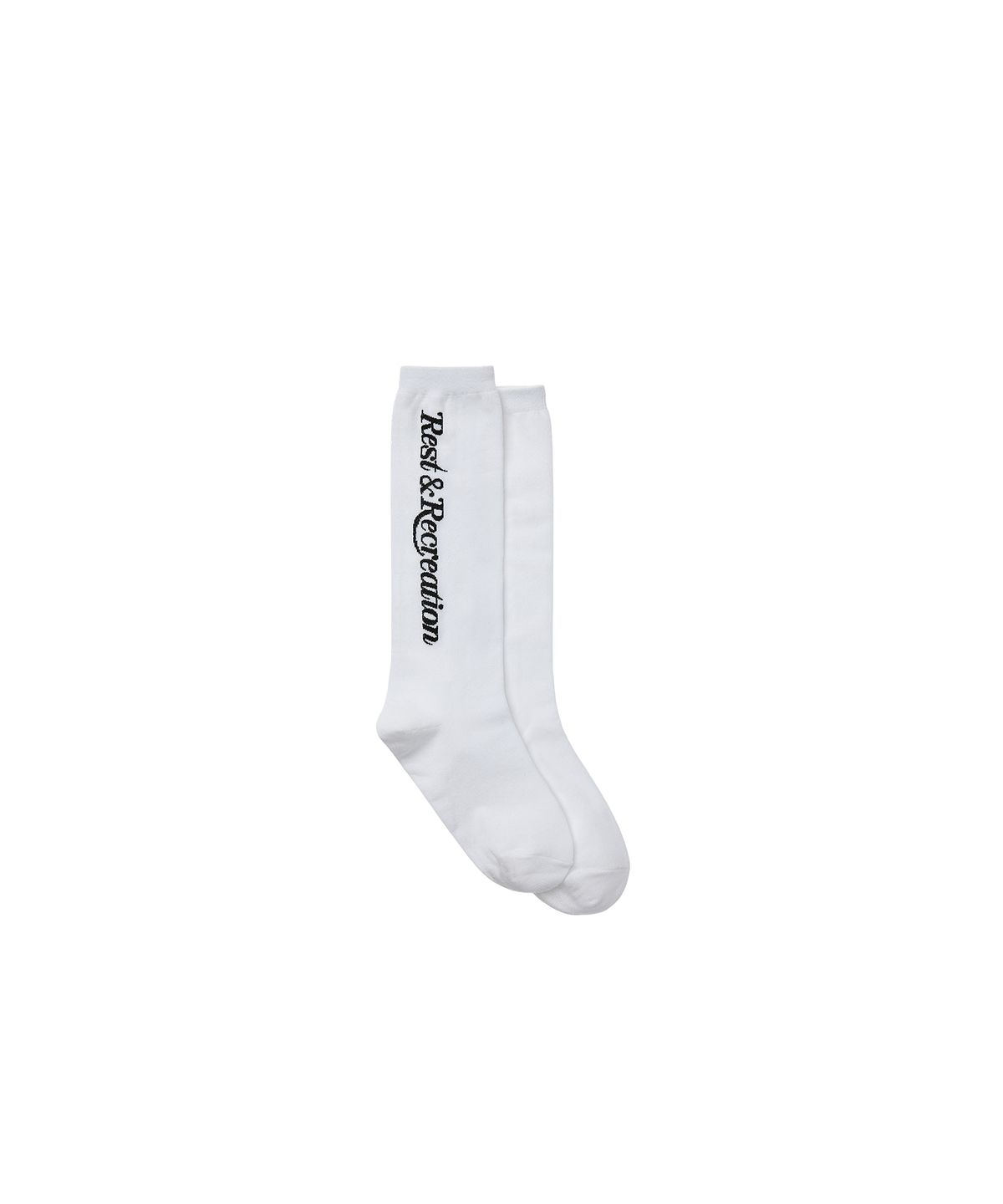 레스트앤레크레이션(REST&RECREATION) LOGO HIGH SOCKS - WHITE