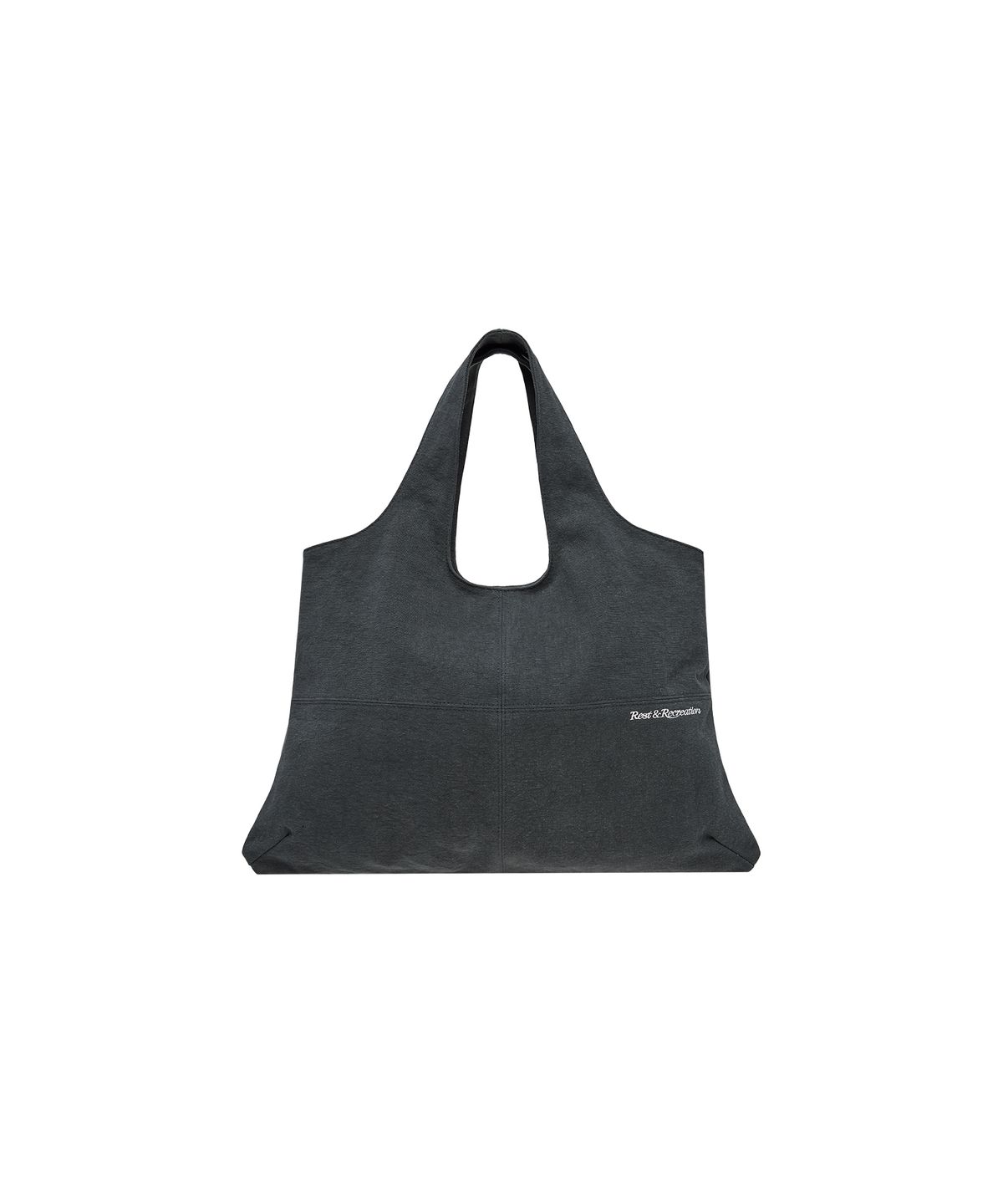 레스트앤레크레이션(REST&RECREATION) COTTON SHOULDER BAG - CHARCOAL