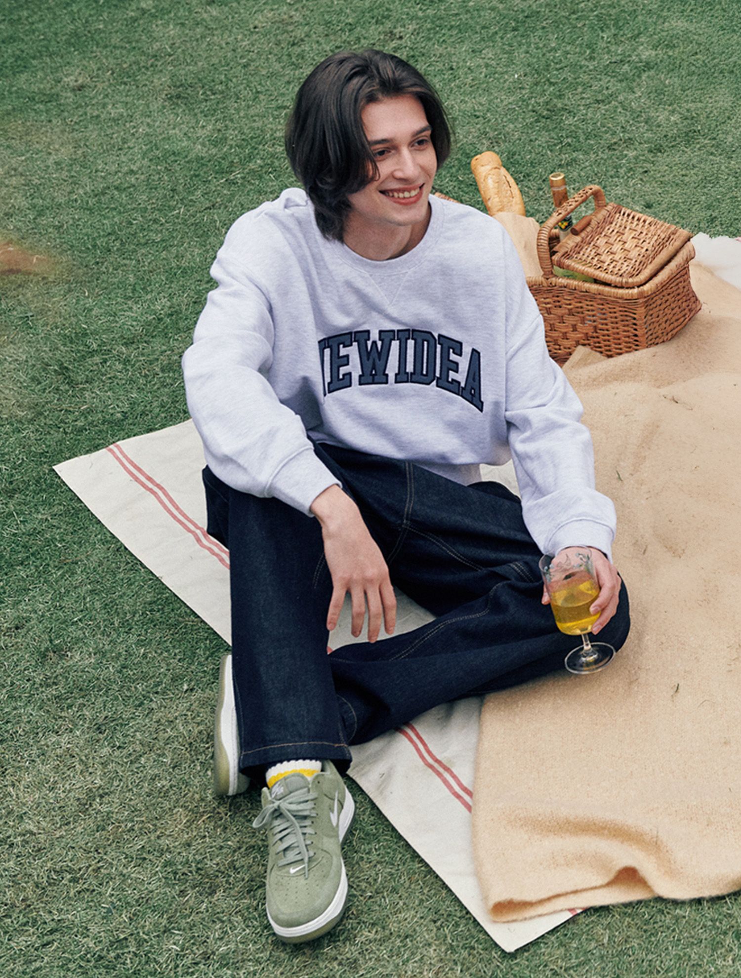 ★GENERAL IDEA★ Essential Cozy Man to Man MELANGE GREY SBD1 MUSINSA | GENERAL IDEA Essential Cozy Sweat Jogger Pants