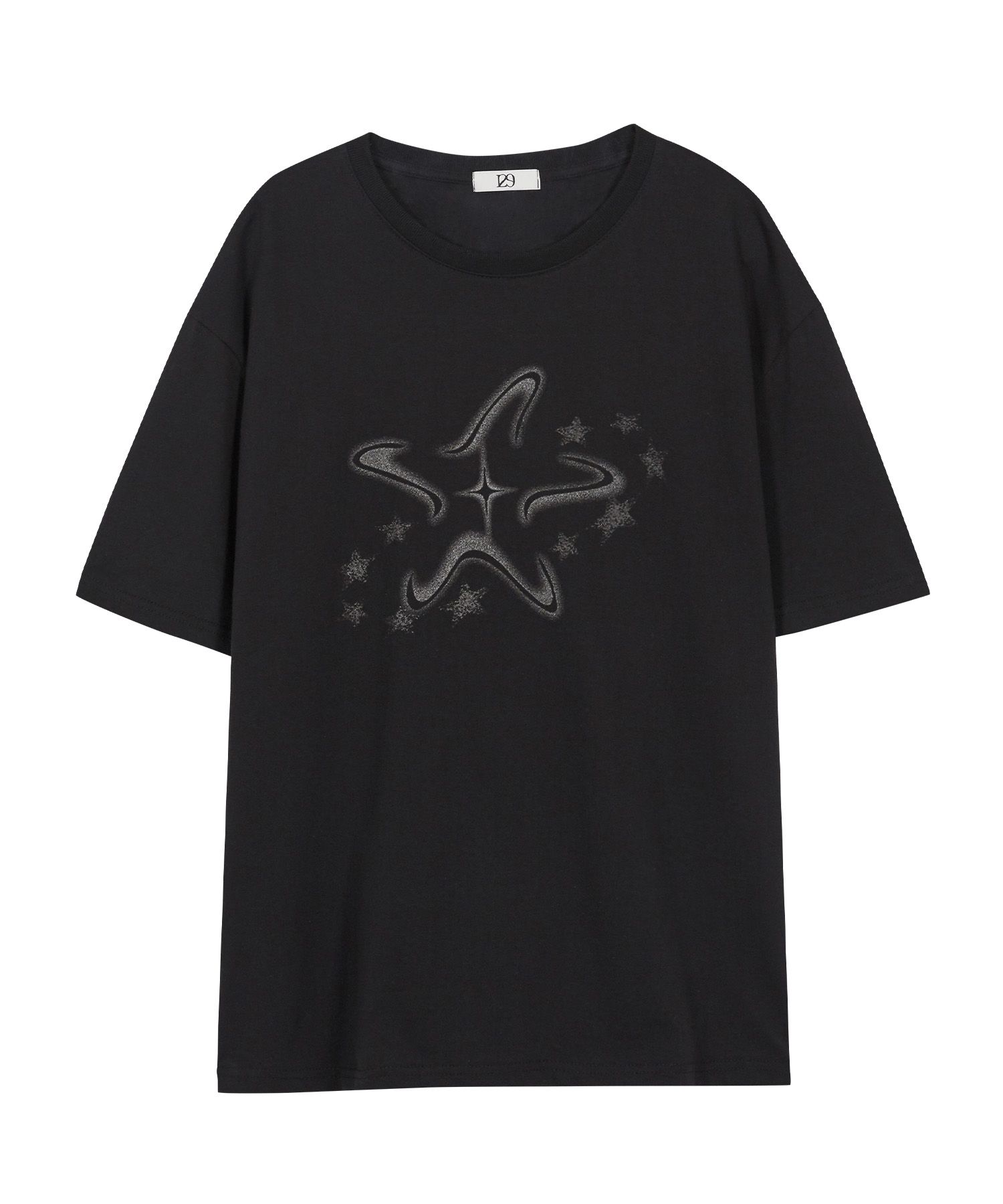 MUSINSA | ILLIGO Milky Way Overfit T-Shirt Black