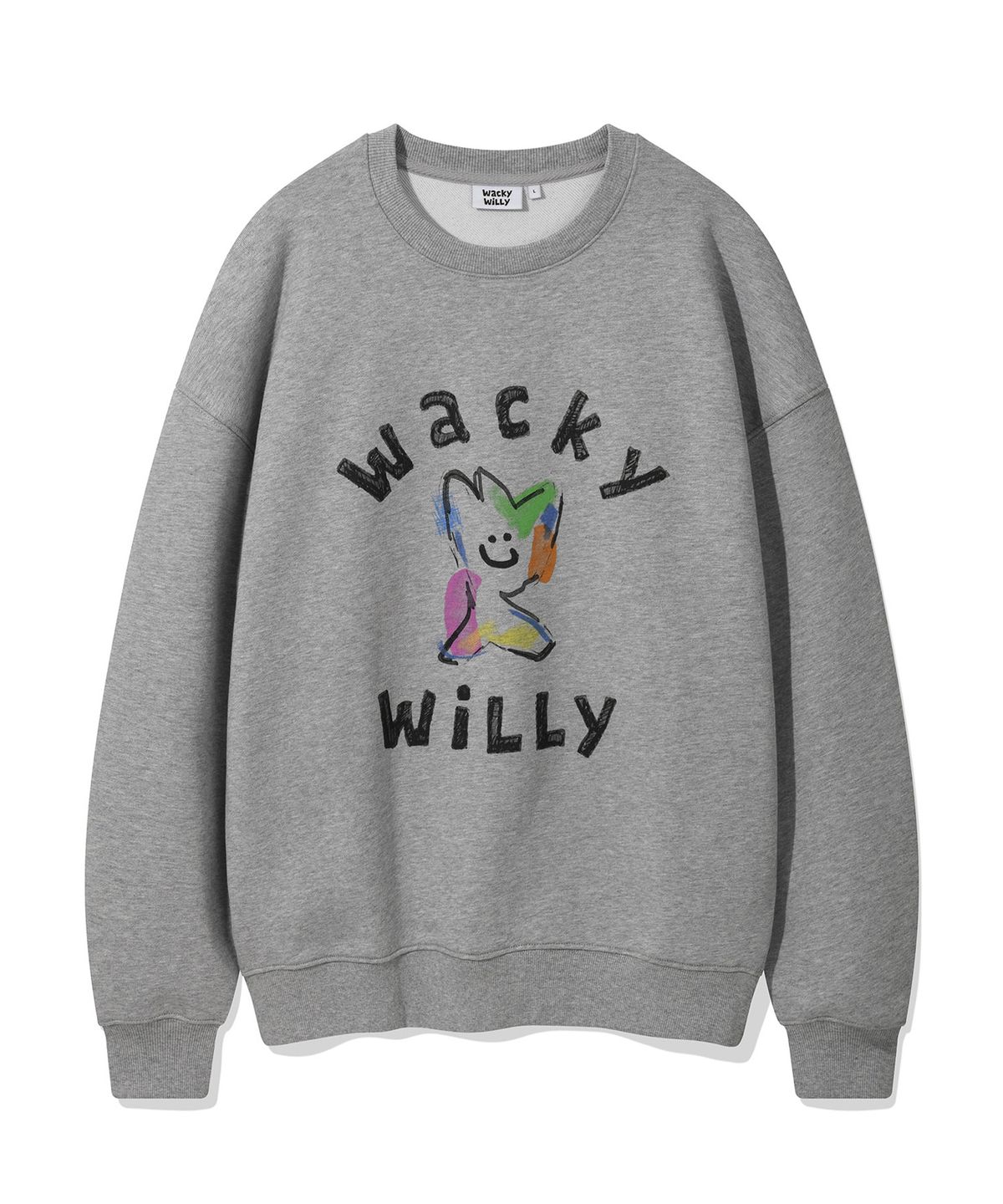 와키윌리(WACKY WILLY) 키키 빅그래픽 맨투맨 그레이