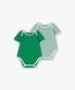 베이비 링거 반소매 바디수트 2팩 [그린/더스티 민트]