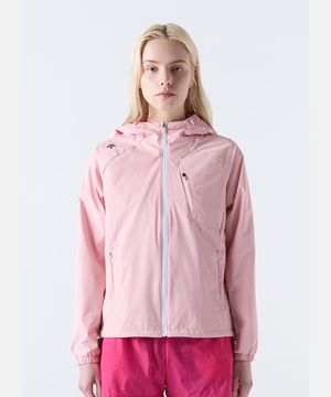 러닝 후드형 메쉬안감 바람막이 라이트 핑크(SQ123RWB23)