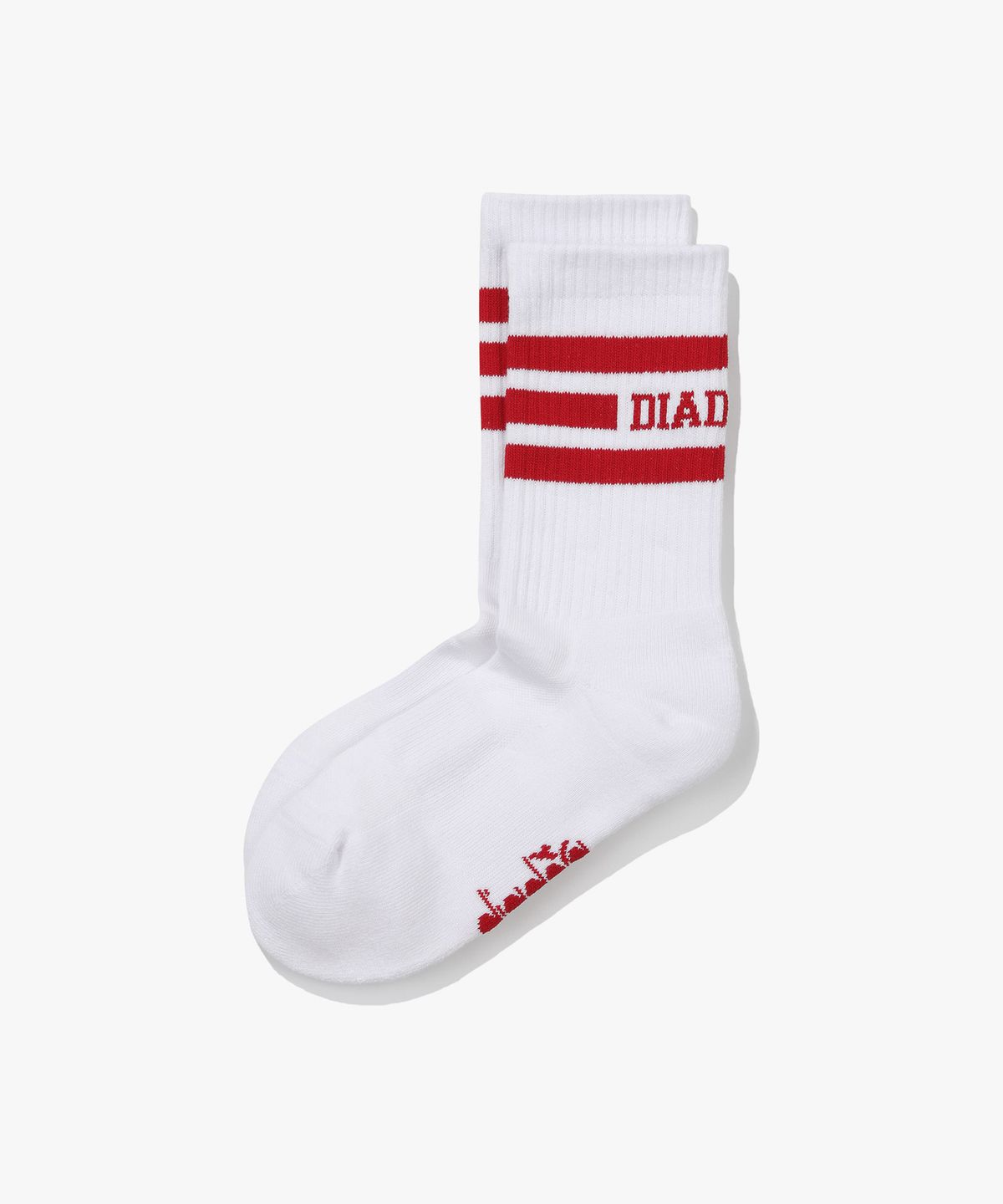 디아도라(diadora) 스트라이프 미드 쿼터 삭스 RED