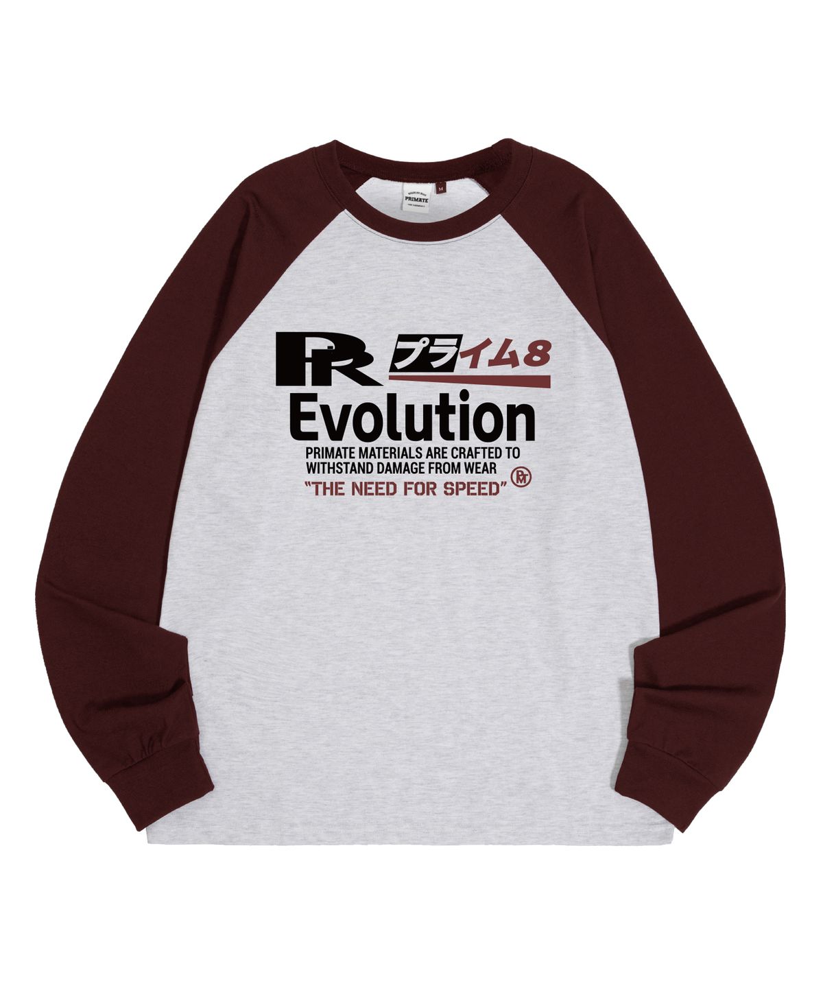 프라임에이트(PRIMATE) EVOLUTION 오버핏 래글런 롱 슬리브 5 COLORS