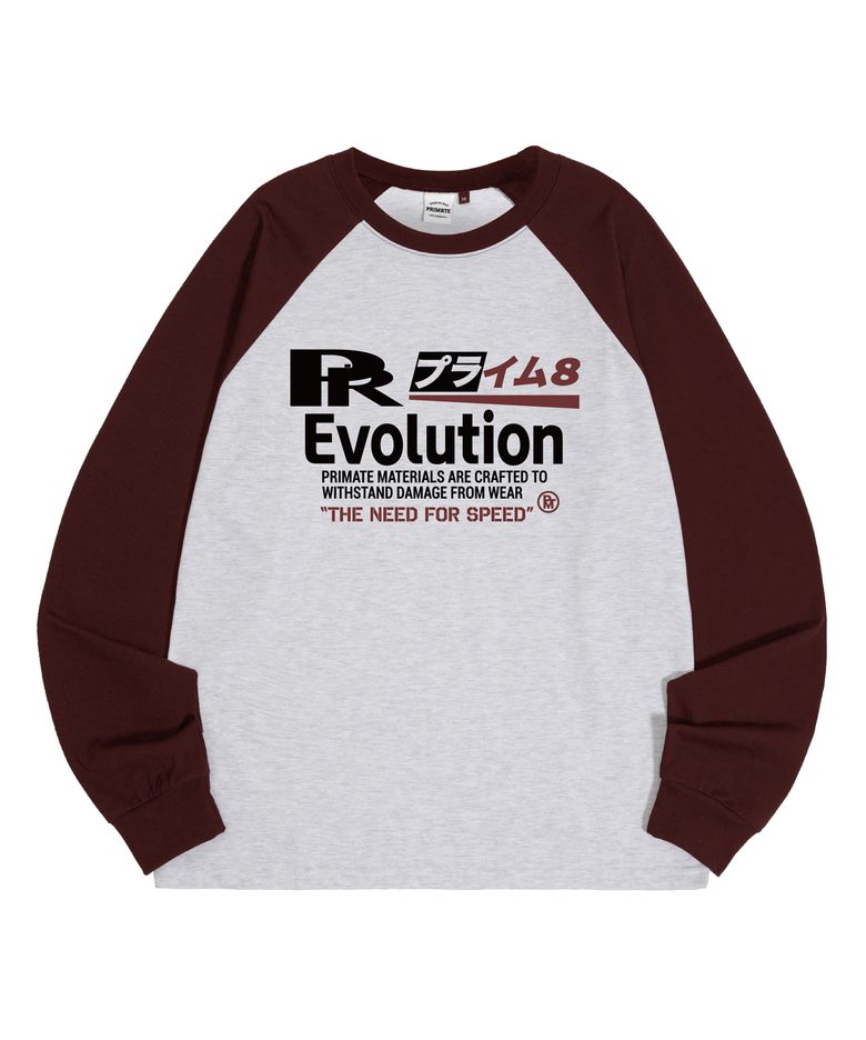 EVOLUTION 오버핏 래글런 롱 슬리브 5 COLORS