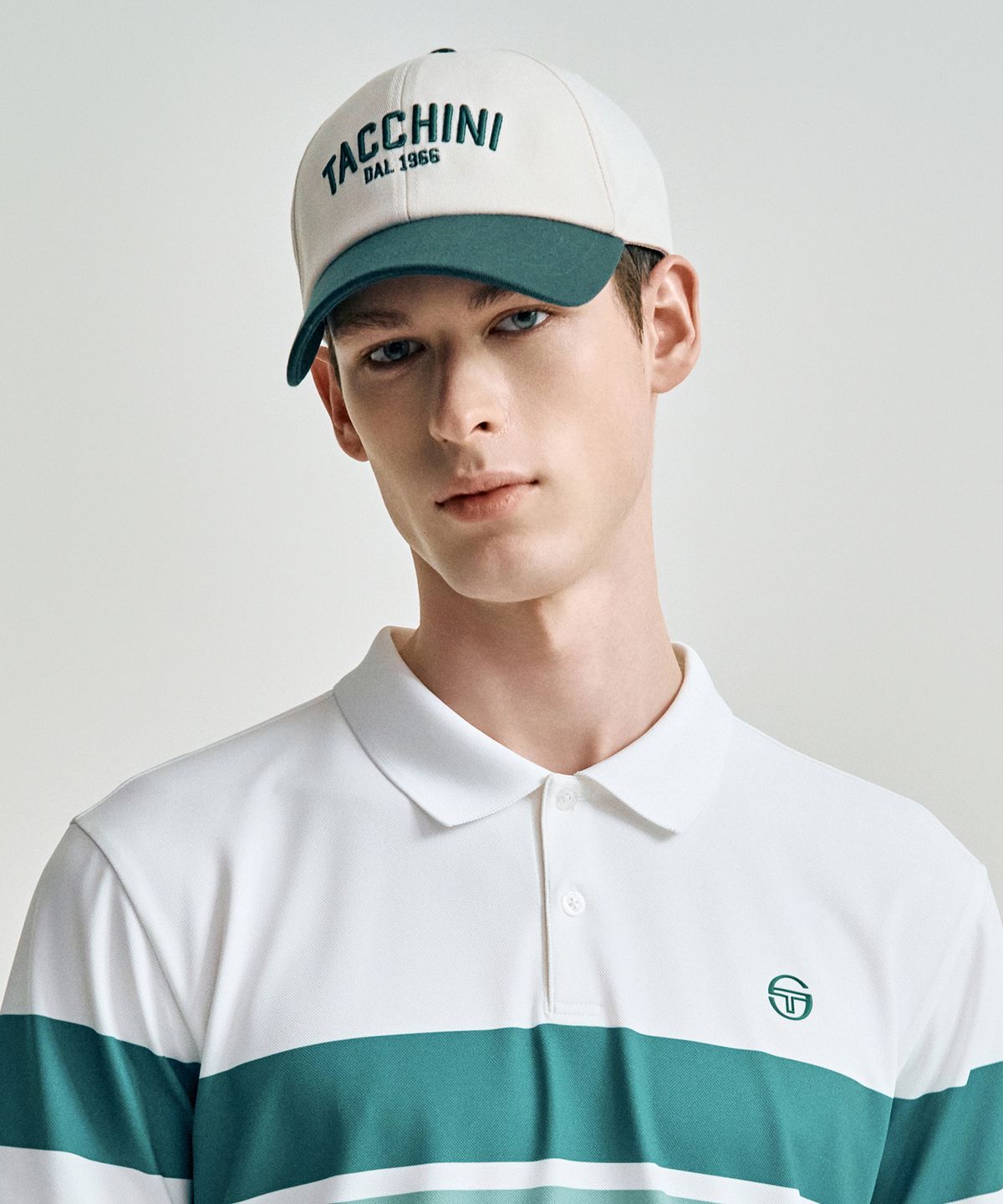 세르지오 타키니(SERGIO TACCHINI) U 레터링 코튼 라이크 볼캡 (D.Green)