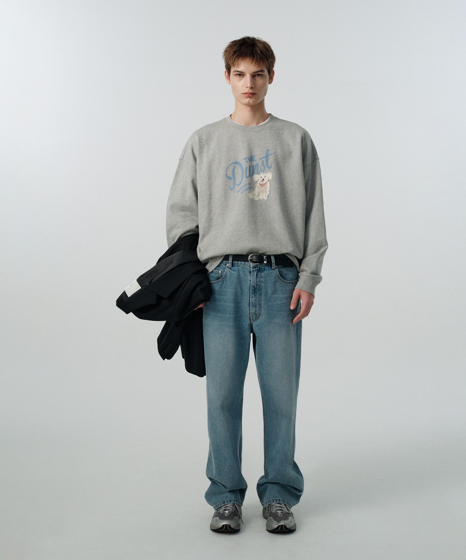 Dunst ♥ UNISEX DRAWING PUPPY SWEATSHIRT /追跡付 던스트 - Dunst
