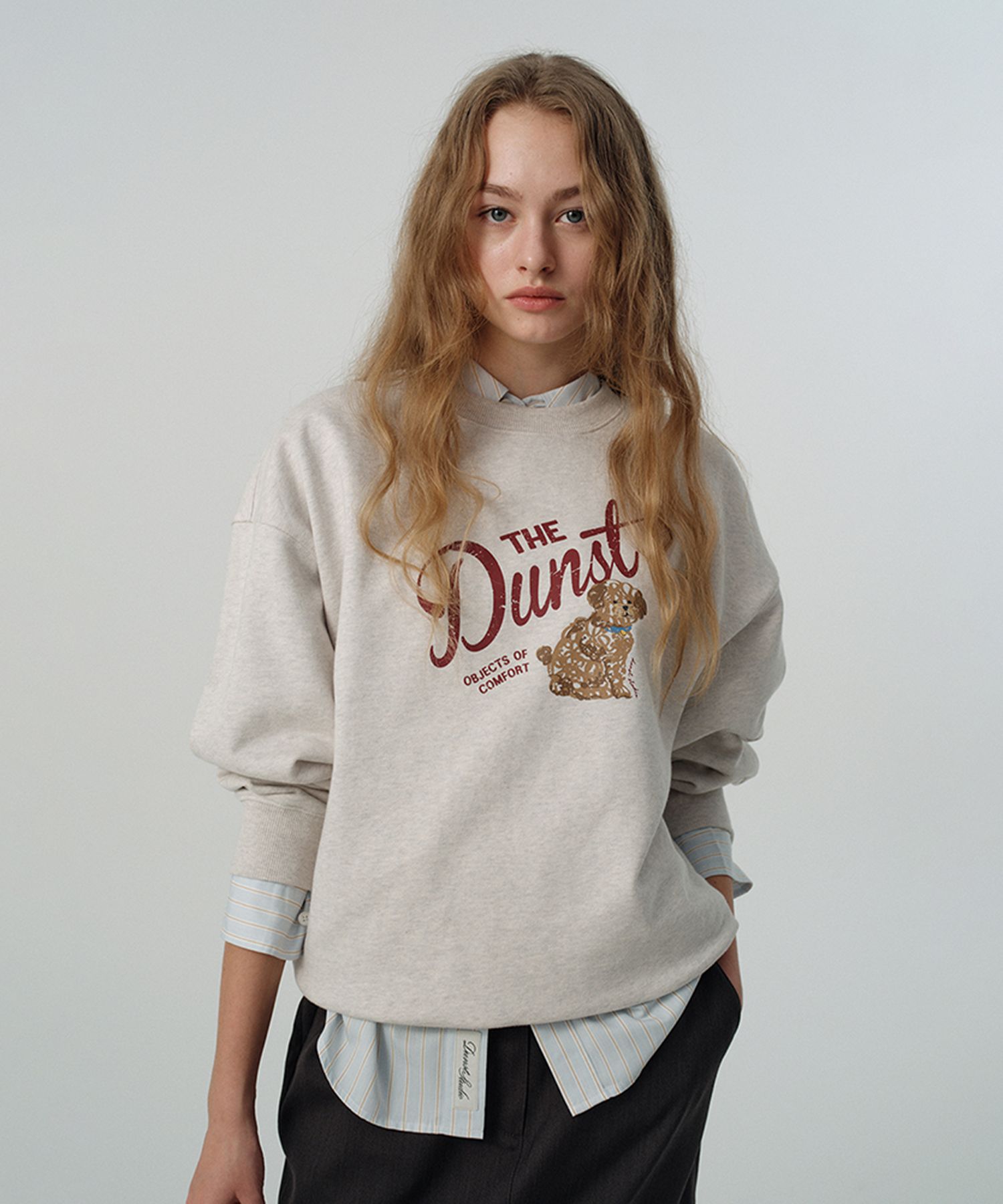 Dunst ♥ UNISEX DRAWING PUPPY SWEATSHIRT /追跡付 MUSINSA | DUNST FOR WOMEN UNISEX DRAWING PUPPY