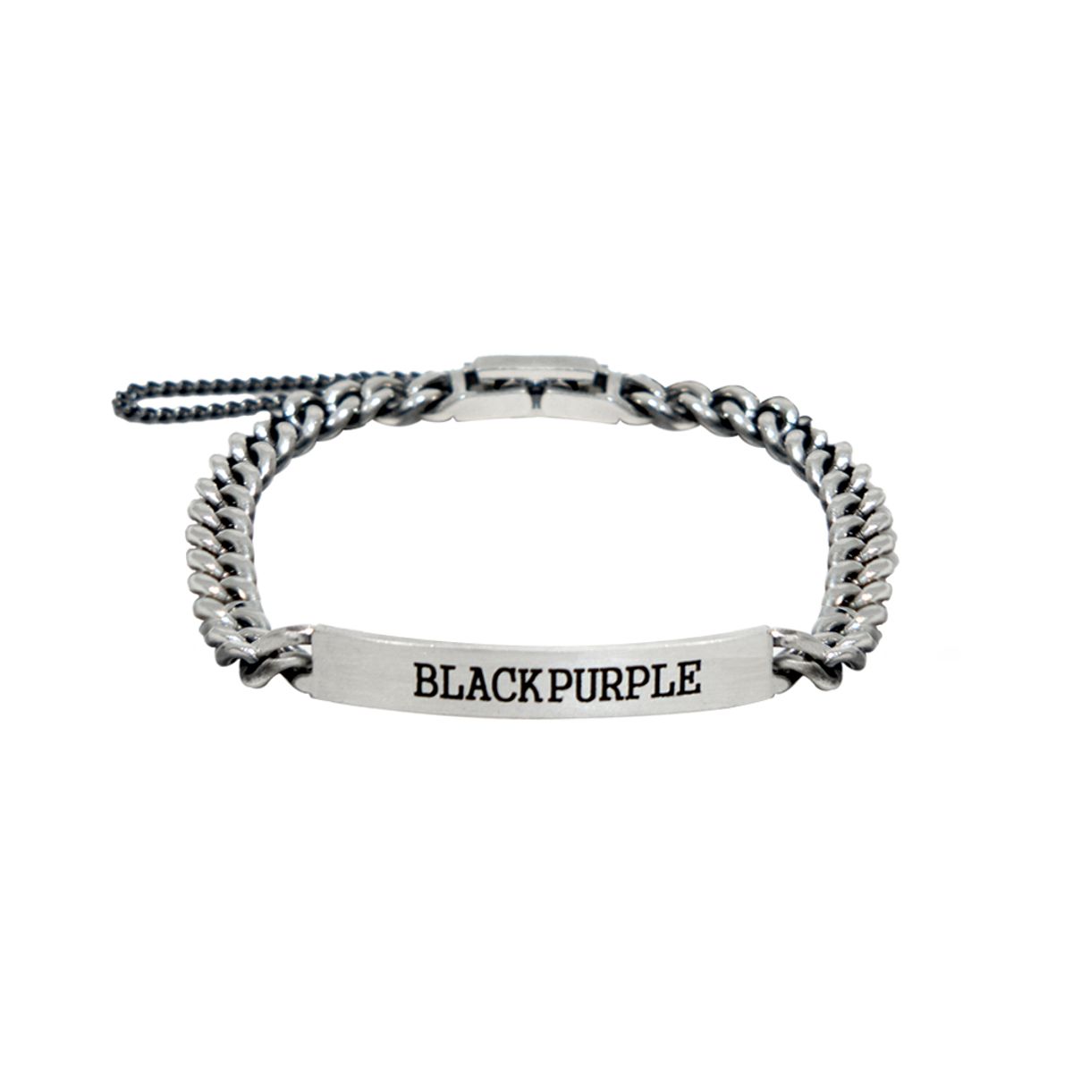 블랙 퍼플(BLACK PURPLE) [silver925]아이언 마크 팔찌 Iron Mark Bracelet