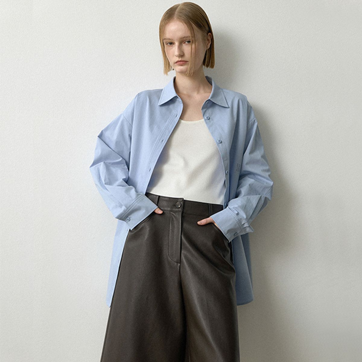 아틀리에 나인(ATELIER NAIN) ESSENTIAL BOXY FIT SHIRT(BL-4309)