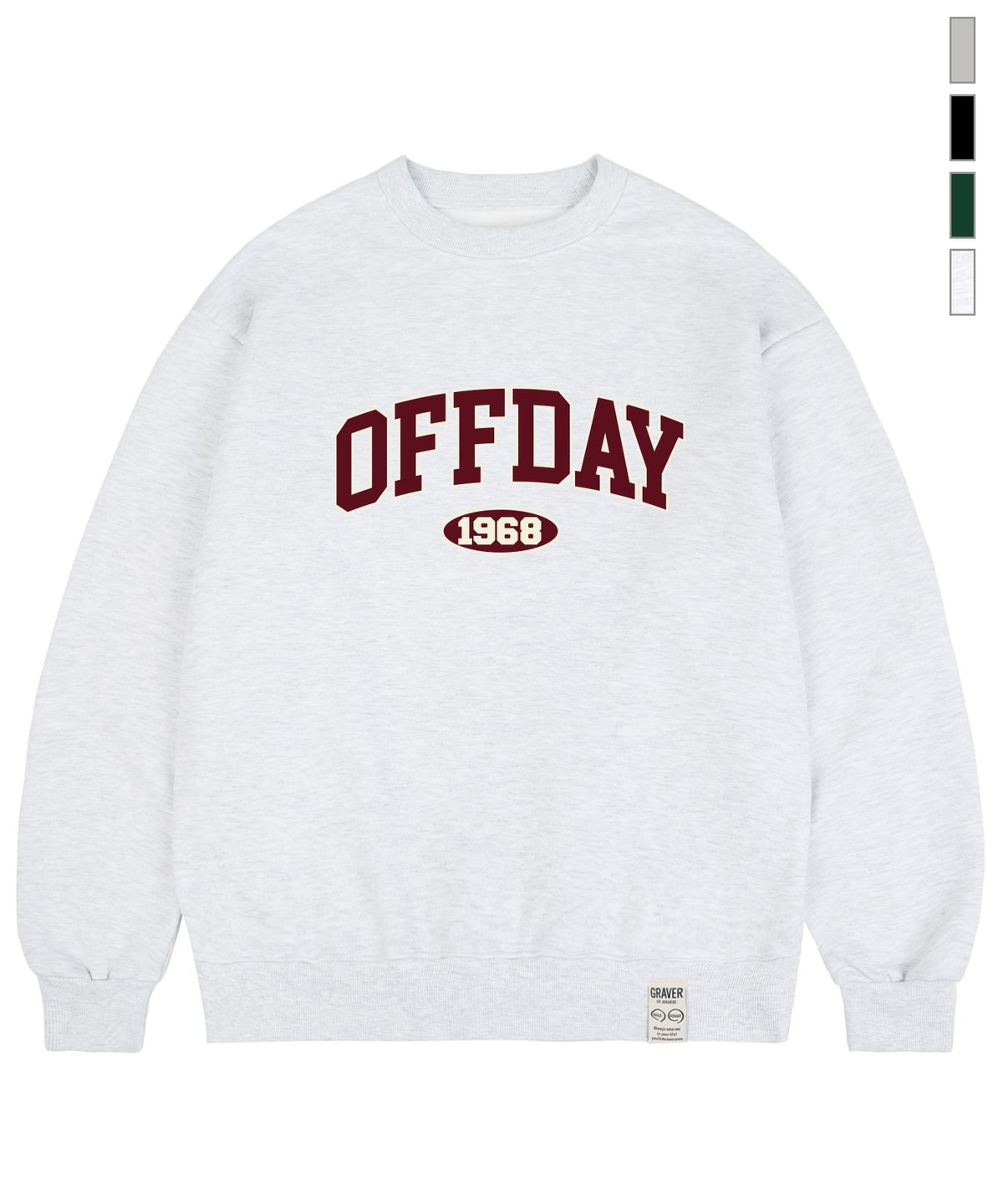 그레이버(GRAVER) [UNISEX]1968 OFFDAY 맨투맨_4color