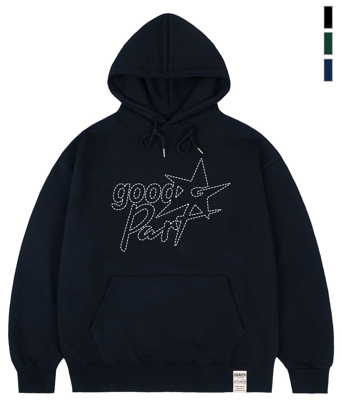 그레이버(GRAVER) [UNISEX]GOOD-PART 후드티_3color