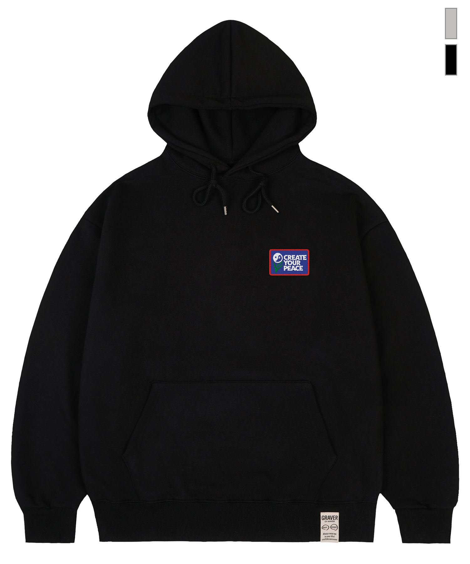【GRAVER】25SS★ CREATE YOUR PEACE Hoodie MUSINSA | GRAVER [UNISEX]CREATE YOUR PEACE hoodie_2color