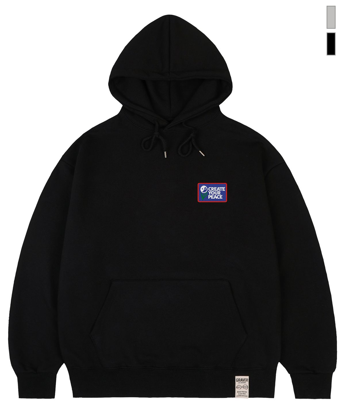그레이버(GRAVER) [UNISEX]CREATE YOUR PEACE 후드티_2color