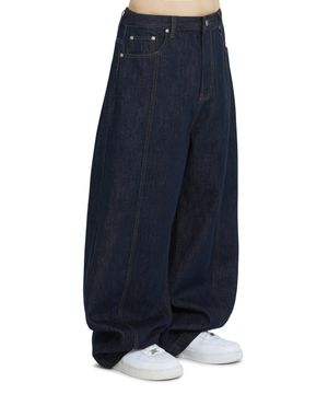 STITCHED WIDE VOLUME PANTS - INDIGO