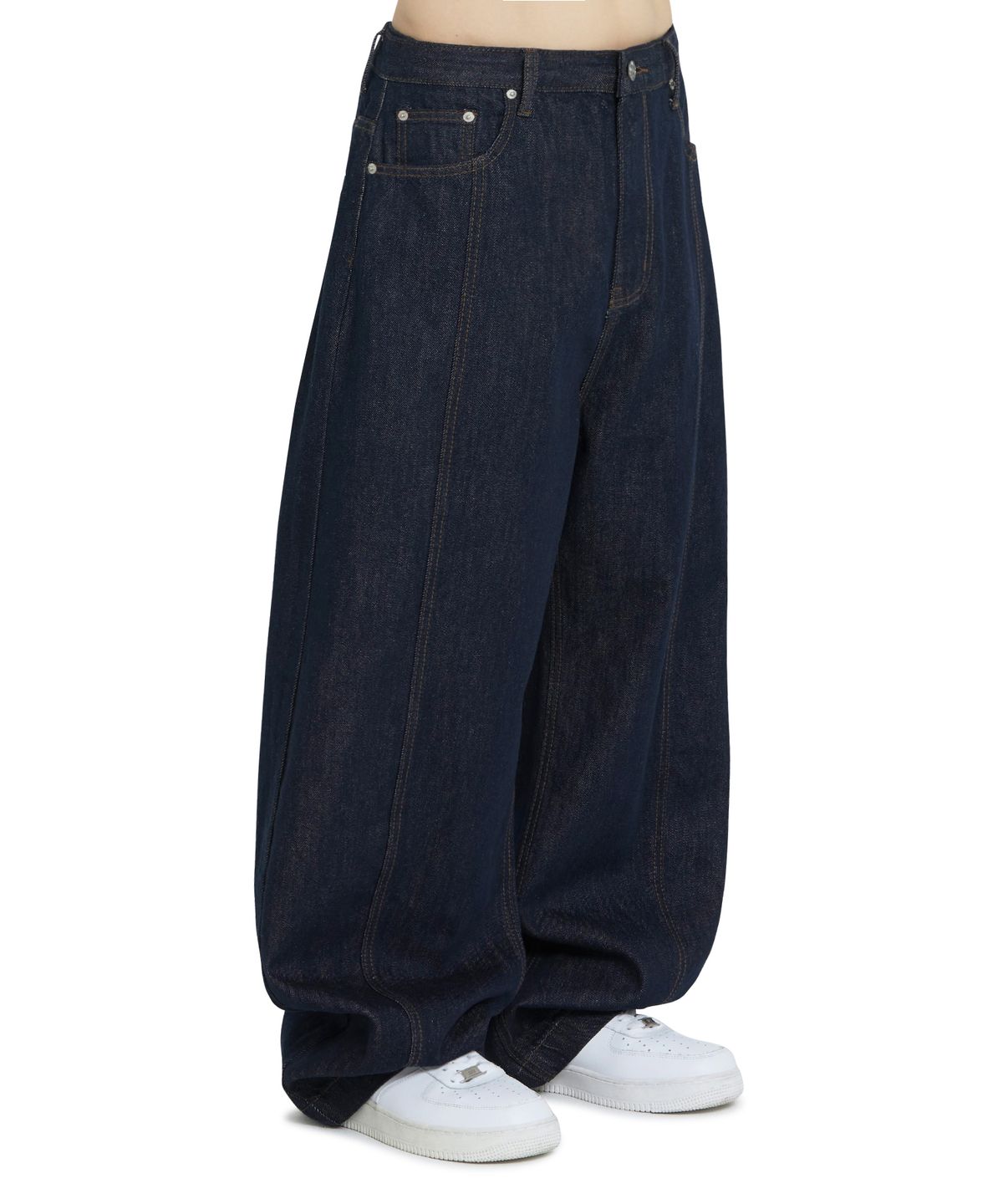 오픈야드(오와이)(OPENYARD(OY)) STITCHED WIDE VOLUME PANTS - INDIGO
